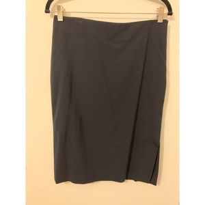 Ann Taylor Pencil Skirt Blue Size 6 Side Slit